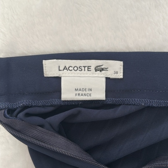 LACOSTE Women’s Sport Tennis Technical Mesh Pleated Striped Skirt 38 Medium - Picture 5 of 8